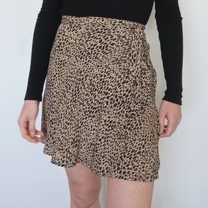 Cheetah print wrap skirt
